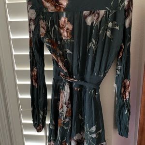 Floral wrapped dress